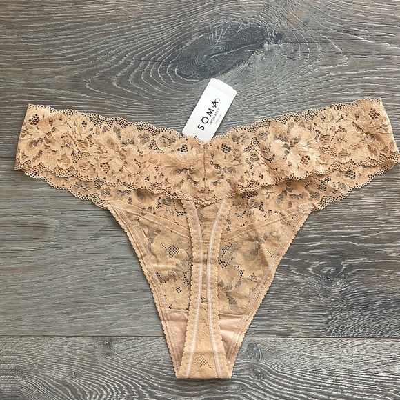 Soma Embraceable AOL Warm Amber Thong-XL - Picture 5 of 7